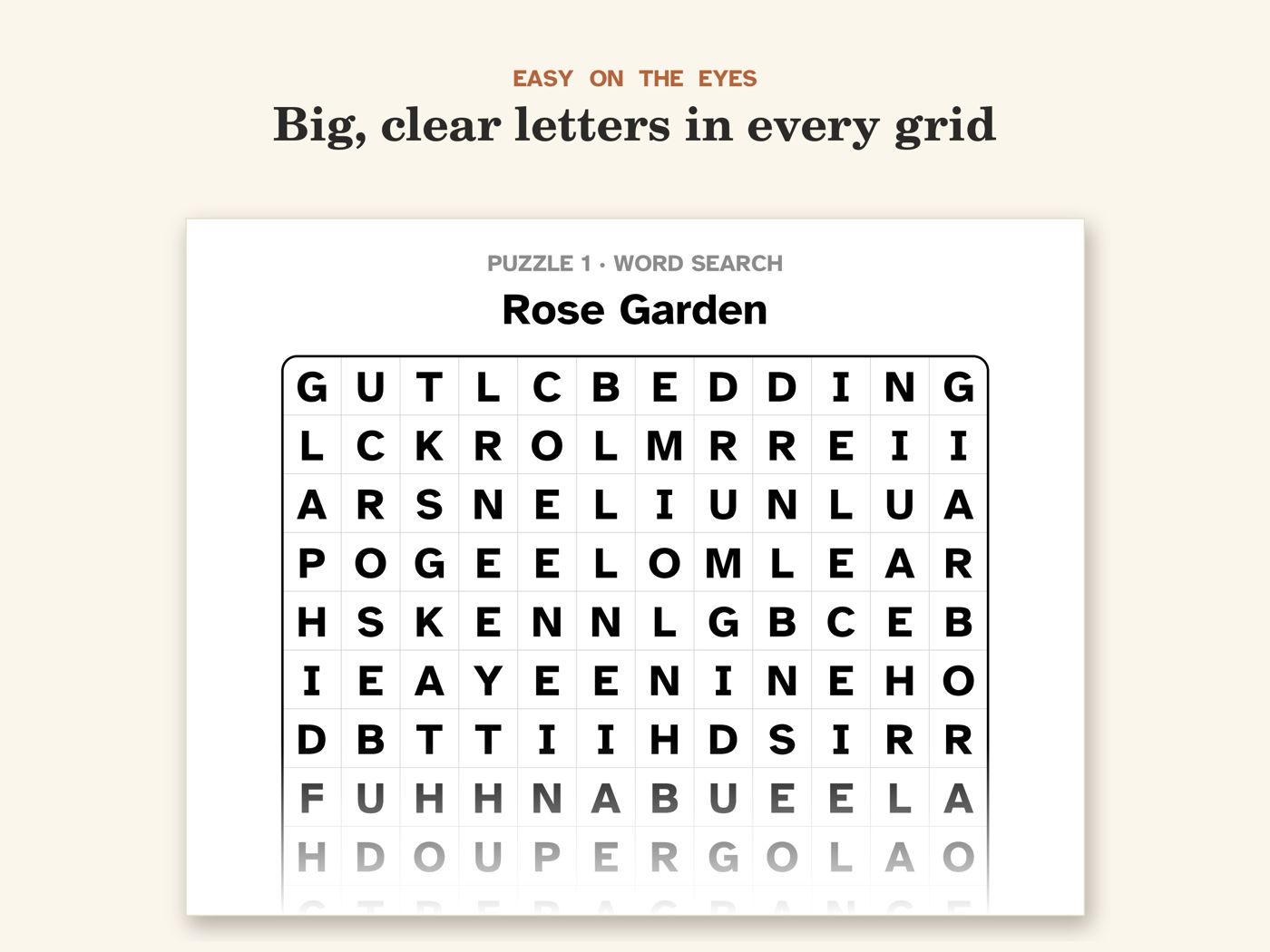 Show picture 3: Close-up of the Rose Garden grid: big, clear letters